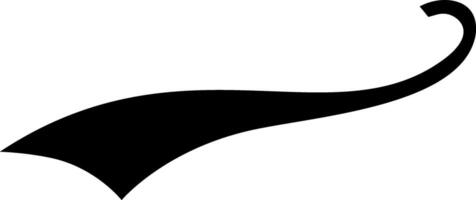 Sleek black swoosh shape on white. Modern, minimalist design with space for text or branding. Ideal for corporate identity, marketing, or online promotion vector