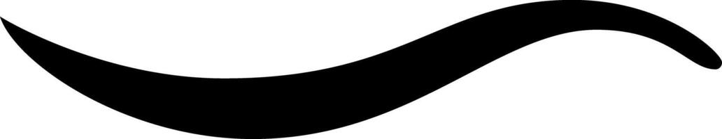 Single black wavy line is gently curving from left to right on a white background. This simple graphic is ideal for minimalist designs vector