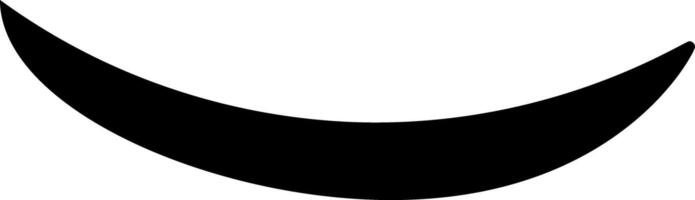 Simple and elegant black crescent moon shape icon, representing the waxing or waning lunar phase, isolated on a white background vector
