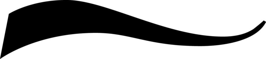 Sleek black swirl dances on white, adding style and movement to any project. Versatile and elegant, perfect for design needs vector