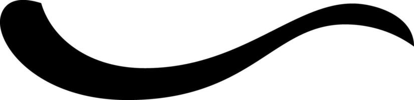 Single black line is swishing from left to right forming a large elegant curve. This graphic element is ideal for minimalist designs vector