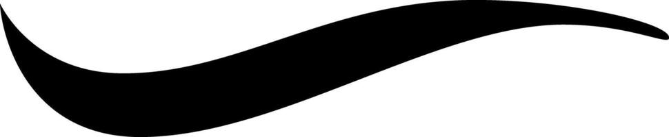 Black wavy shape is forming a dynamic and abstract line art design element, perfect for adding a touch of elegance and movement to any project vector