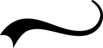 Bold, black curved line gracefully sweeps across a white background, creating a sense of movement and energy. This simple yet striking design is both elegant and modern vector