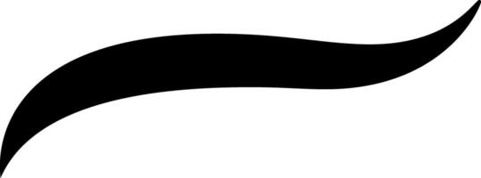 Black brush stroke is making a high arc across a white background, leaving a blank space which could be used for text vector