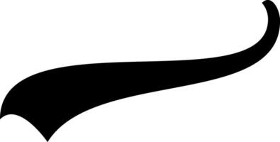 Black waving banner ribbon on white background for your design needs. Great for projects vector