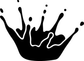 Captivating black ink splashing into a crown shape on white background, adding elegance and luxury to any project vector