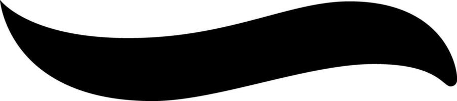 Simple black wavy ribbon banner drawing is creating empty space for text or design elements in a minimalist graphic design vector
