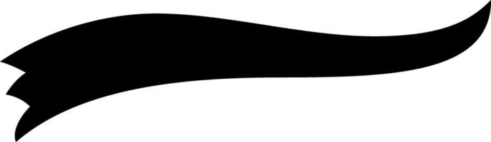 Simple black waving ribbon banner, perfect for emphasizing a title or adding a touch of dynamism to a design. The minimalist style makes it versatile for various projects vector