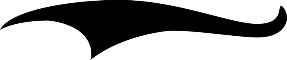 Add modern energy to projects with this sleek black abstract shape, perfect for logos and graphics vector