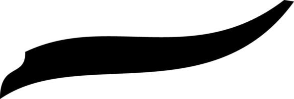 Sleek black ribbon banner gracefully waves on a white background, offering a simple touch for customization in announcements, promotions, or marketing projects vector