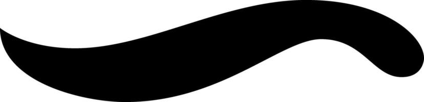 Black wavy shape is extending horizontally, creating a sleek and dynamic design element that can be used for various creative purposes vector