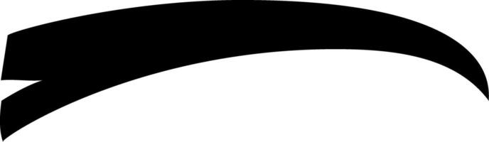 Sleek black ribbon flowing to the right, perfect for adding sophistication to projects. Versatile for web and social media. Highlight info with elegance vector