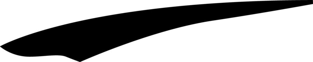 Sleek black eyebrow shape points up on a white background, adding sophistication. Minimalist design captures attention, symbolizing beauty and fashion. Perfect for cosmetics themes vector