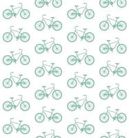 Seamless pattern of flat bicycle vector