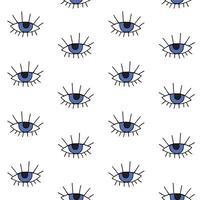 Seamless pattern of sketch eyes vector