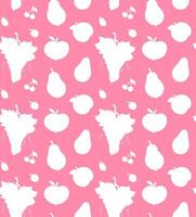 Seamless pattern of fruit and vegetables vector