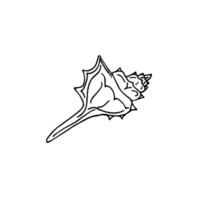 Hand drawn doodle sketch shell vector