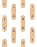 Seamless pattern of flat skateboard vector