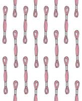 Seamless pattern of embroidery floss thread vector