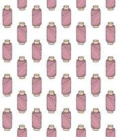 Seamless pattern of sketch threads vector