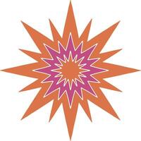 Orange and Red Starburst Christmas Design vector