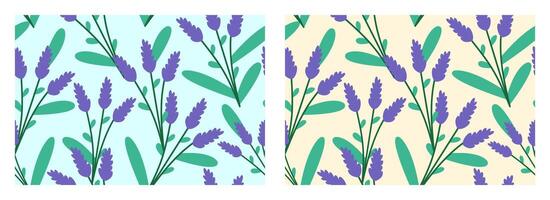 Floral seamless pattern, abstract flower with botanical design in yellow and blue colors background vector