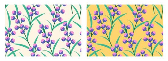 Seamless floral pattern, abstract flower with botanical design in yellow and cream colors background vector