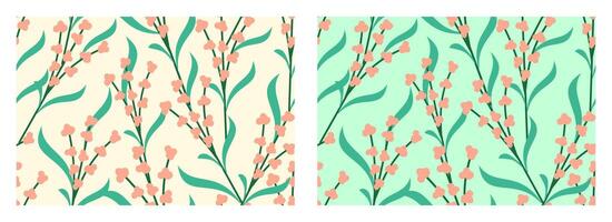 Creative Seamless floral pattern, abstract flower with botanical design in yellow and green colors vector