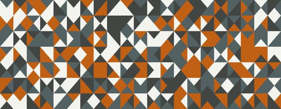 Seamless geometric with creative mosaic elements. Ideal for modern backgrounds, trendy posters, or textile patterns with clean and minimal design. vector