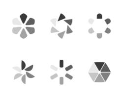 Collection Loading bar status icon. illustration. Set of loaded icons. Download progress. Donload or Upload. vector