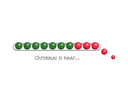 Christmas loading. Web progress bar in ball toy style. Greeting card, web banner, landing page, brochure or poster template. illustration for t-shirt design. vector