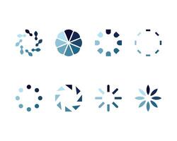 Collection Loading bar status icon. illustration. Set of loaded icons. Download progress. Donload or Upload. vector