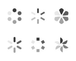 Collection Loading bar status icon. illustration. Set of loaded icons. Download progress. Donload or Upload. vector