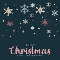 Snowflake greeting card design vector