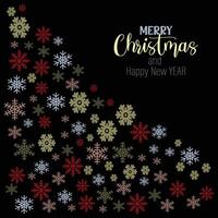 Snowflake background Merry Christmas vector