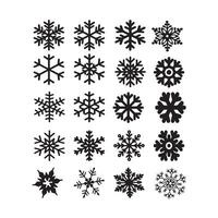snowflake icon set vector