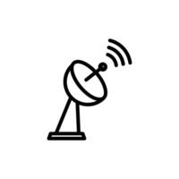 satellite icon line vector