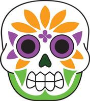 Vibrant Calavera Skull Design for Day of the Dead vector