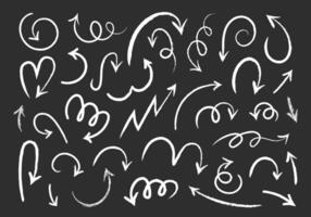 Hand drawn doodle arrows. Sketch elements. vector