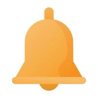 Notification bell design in modern style on white vector