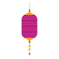 Chinese paper lantern element illustration on the white background vector