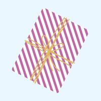 Hand drawn gift boxes isolated on blue background vector