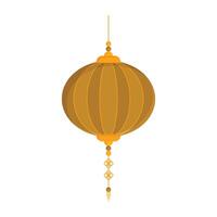 Chinese paper lantern element illustration on a white vector