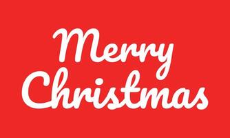 Merry Christmas Hand Lettering on red background vector