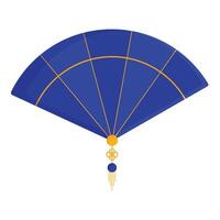 Chinese traditional fan illustration on a white vector