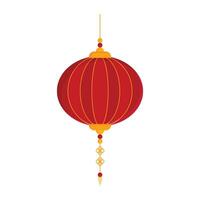 Chinese paper lantern element isolated on the white background vector