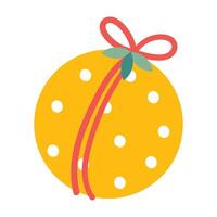 christmas balls in flat design on a white background vector