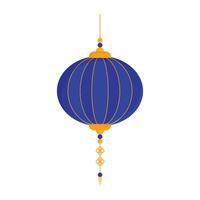 Chinese paper lantern element illustration on white background vector
