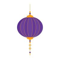 Chinese paper lantern element illustration on white vector