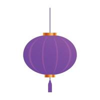 Chinese paper lantern element isolated on white background vector